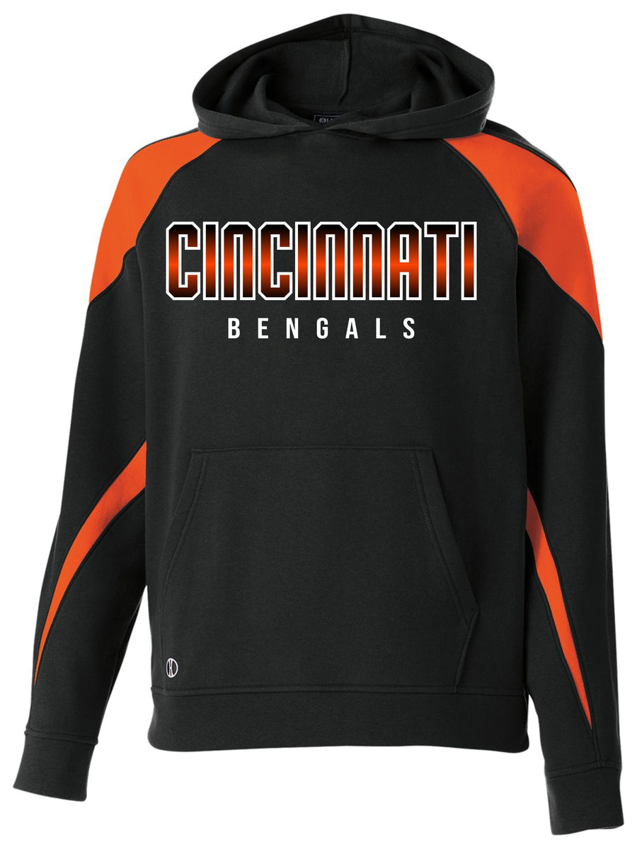 CINCINNATI BENGALS UNISEX COLOR BLOCK HOODIE ADULT OR YOUTH – Elizabeth's  Custom Tees