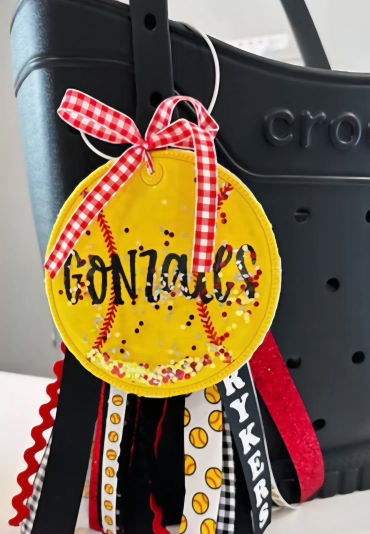 MADE TO ORDER: CUSTOM SOFTBALL SHAKER BAG TAG