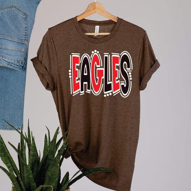 DOODLE EAGLES ADULT SHORT SLEEVE