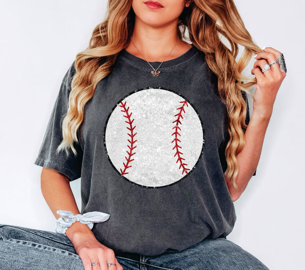 FAUX GLITTER BASEBALL-ADULT