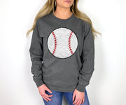 FAUX GLITTER BASEBALL-ADULT