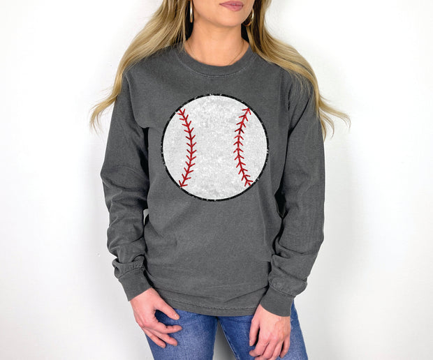 FAUX GLITTER BASEBALL-ADULT