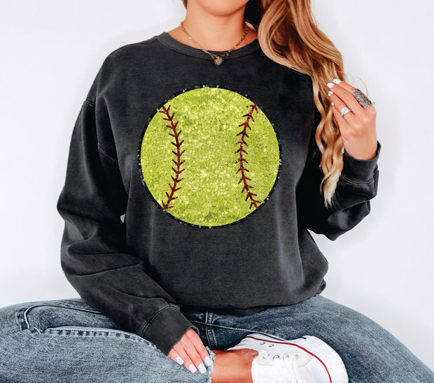 FAUX GLITTER SOFTBALL-ADULT