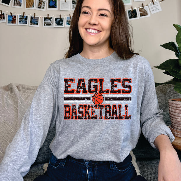 DISTRESSED Eagles Basketball-YOUTH