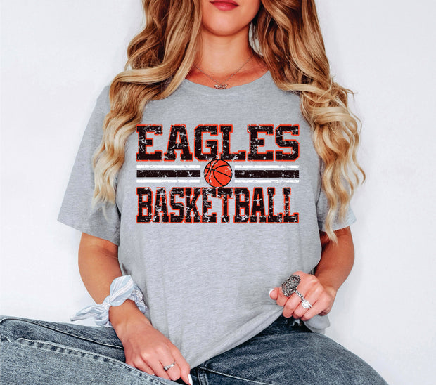 DISTRESSED Eagles Basketball-Adult