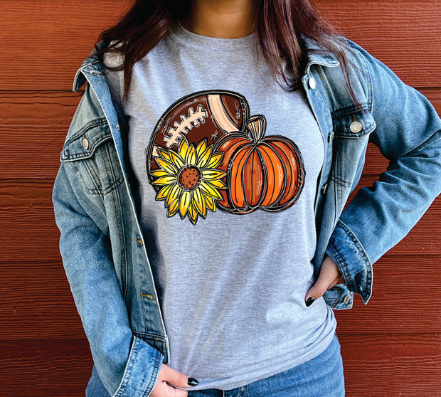 FALL FOOTBALL PUMPKIN YOUTH SHORT SLEEVE