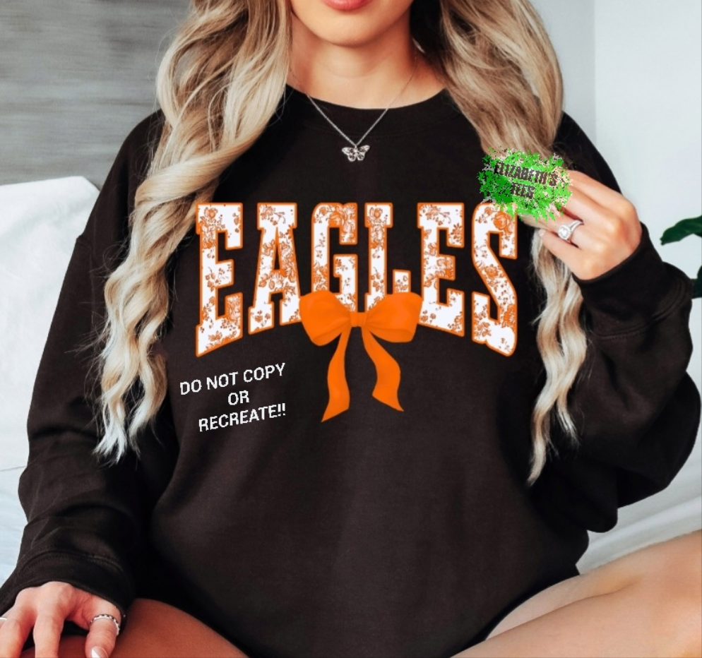 MADE TO ORDER: ADULT UNISEX EAGLES FLORAL BOW