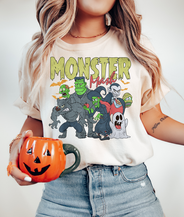 MONSTER MASH ADULT SHORT SLEEVE SHIRT