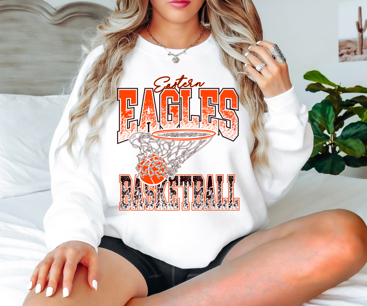 MADE TO ORDER: EASTERN EAGLES DISTRESSED BASKETBALL WHITE GARMENT
