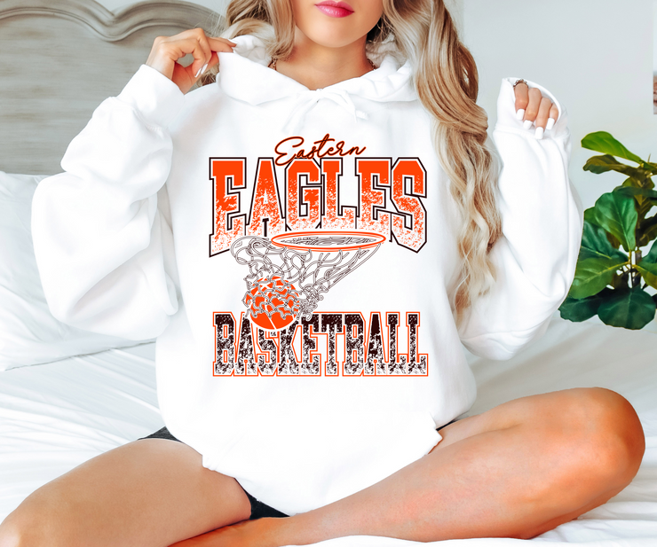 MADE TO ORDER: EASTERN EAGLES DISTRESSED BASKETBALL WHITE GARMENT
