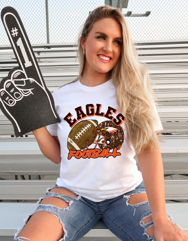 Youth Faux Sequin Eagles Football