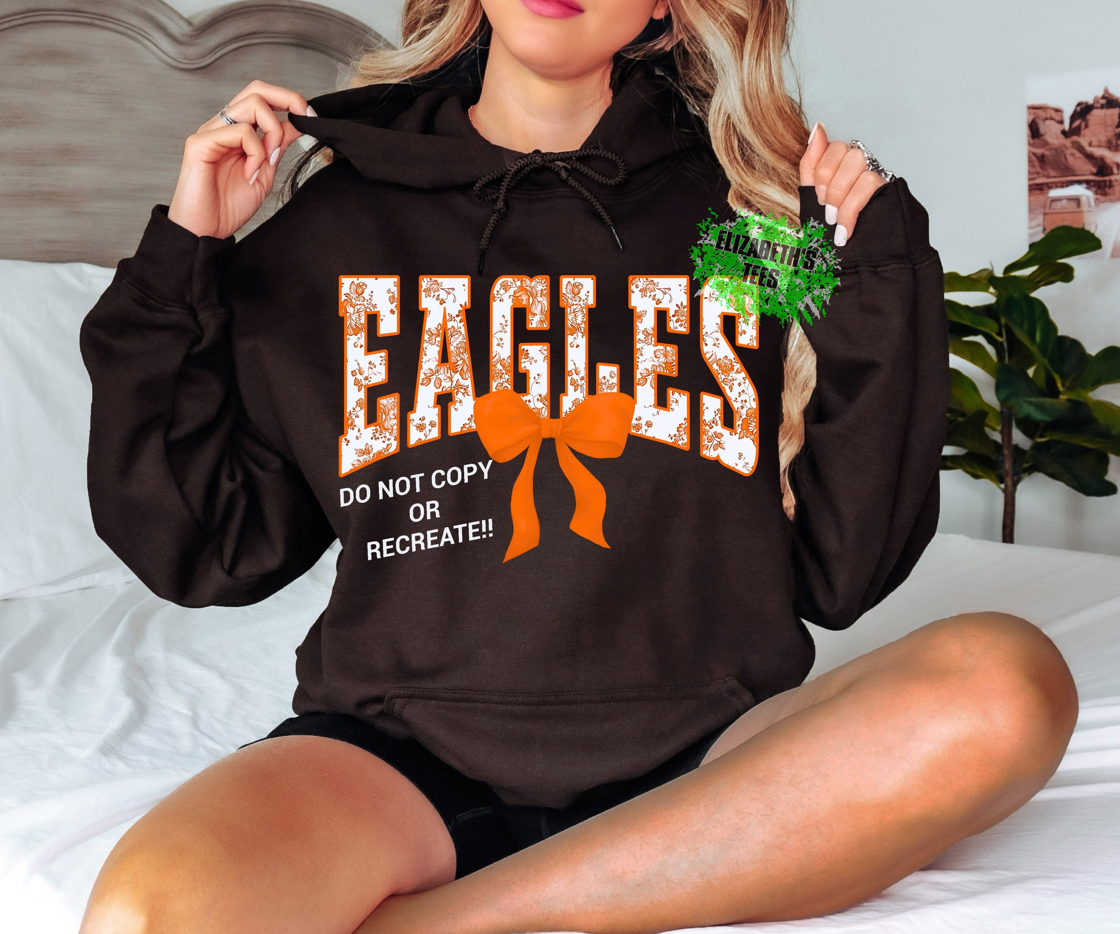 MADE TO ORDER: YOUTH UNISEX EAGLES FLORAL BOW