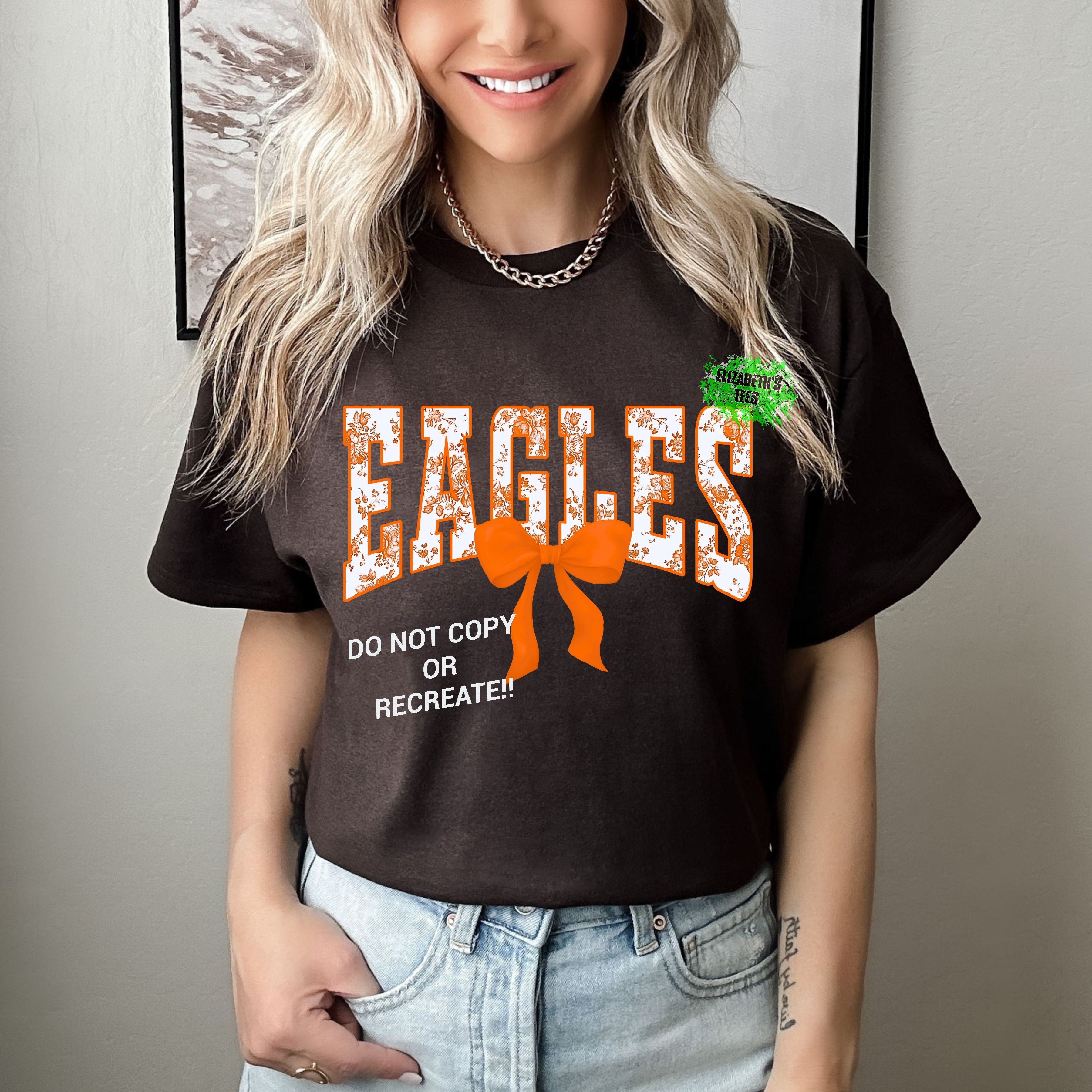 MADE TO ORDER: YOUTH UNISEX EAGLES FLORAL BOW