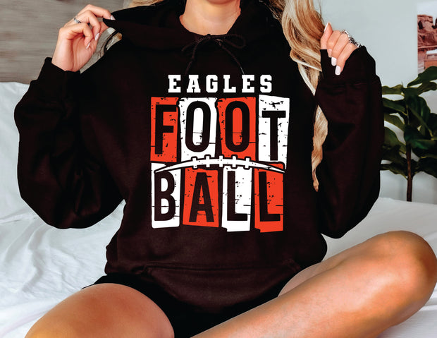 EAGLES FOOTBALL ADULT HOODED SWEATSHIRT