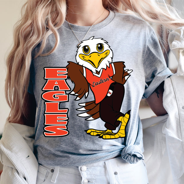 EAGLE WITH V-NECK ADULT SHORT SLEEVE