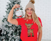 FAUX GLITTER REINDEER- Adult