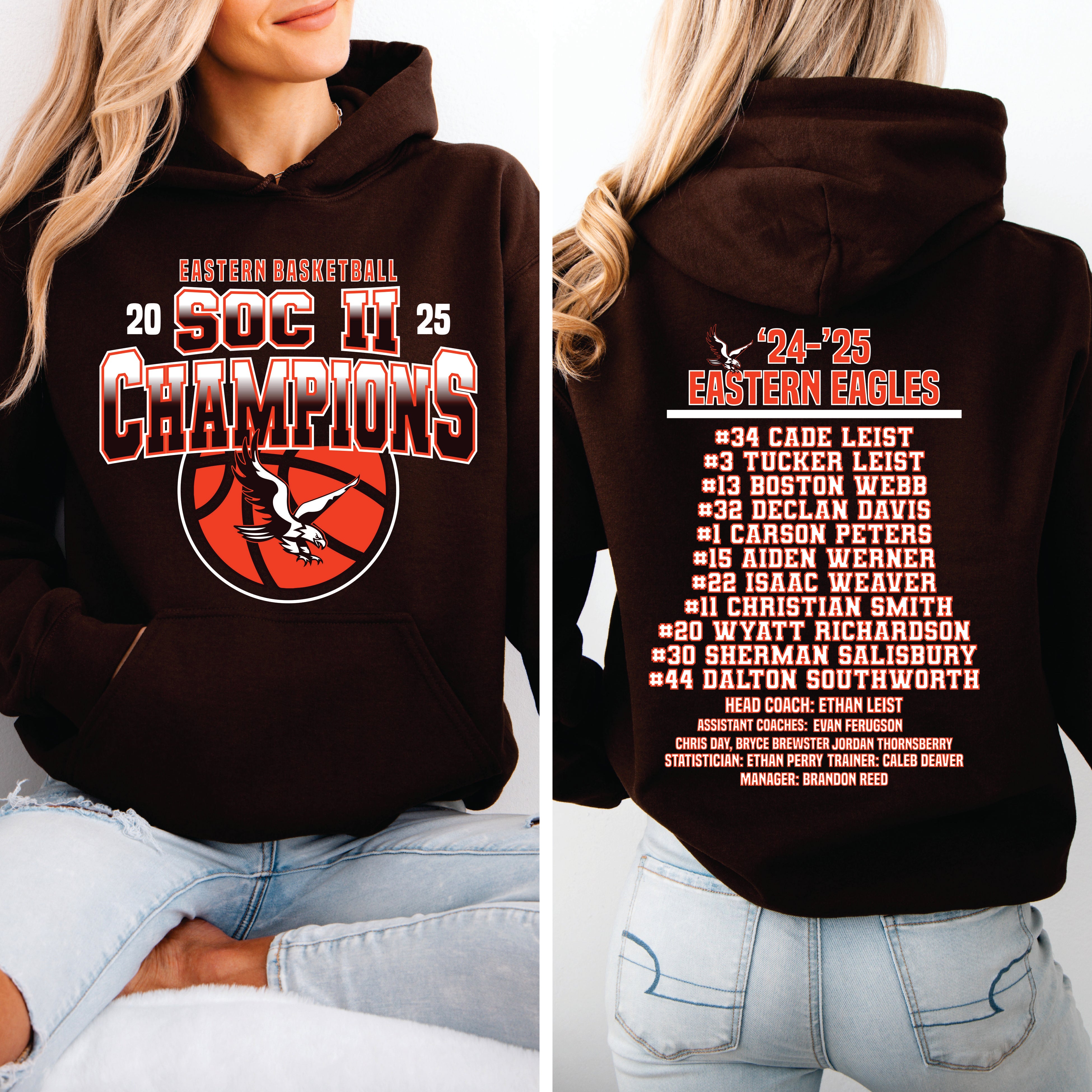 MADE TO ORDER: ADULT HOODED SWEATSHIRT EASTERN SOC II CHAMPIONS