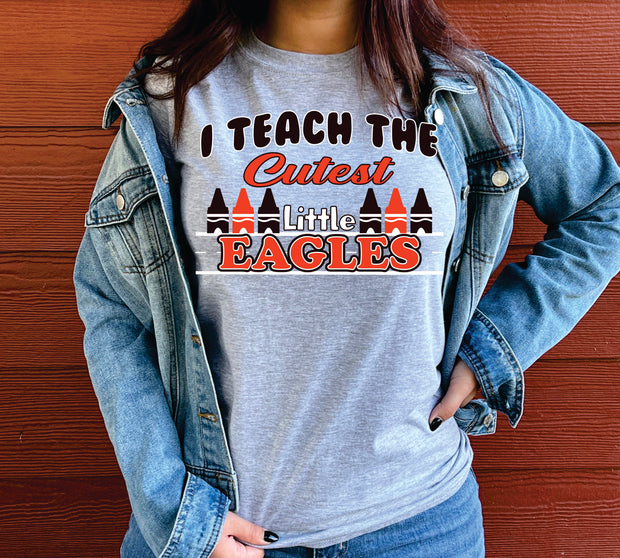 I TEACH THE CUTEST EAGLES ADULT SHORT SLEEVE