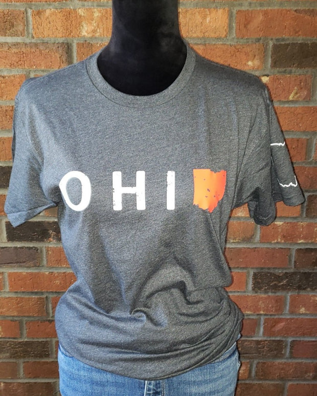 DISTRESSED OHIO ADULT SHORT SLEEVE