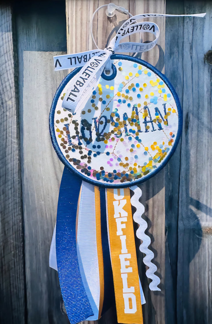 MADE TO ORDER: CUSTOM VOLLEYBALL SHAKER BAG TAG