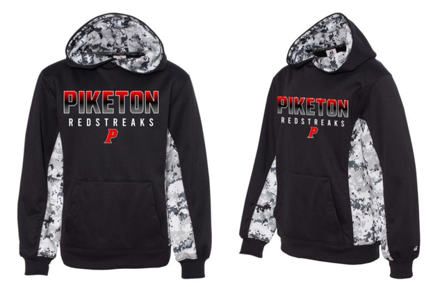 Piketon Redstreaks Digital Camo Hooded Sweatshirt-YOUTH