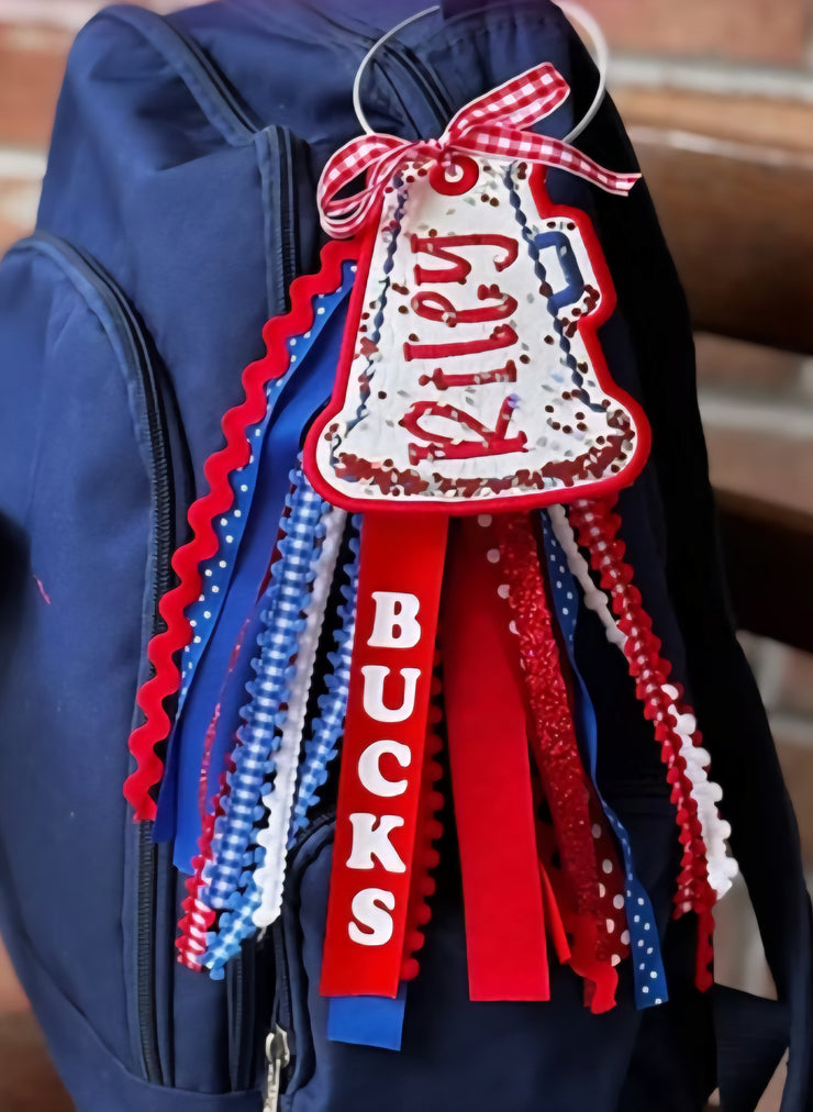 MADE TO ORDER: CUSTOM CHEER MEGAPHONE SHAKER BAG TAG