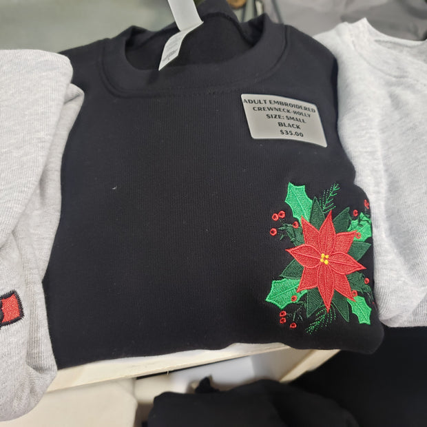 Embroidered Poinsetta