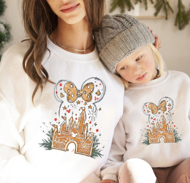 Gingerbread Castle ADULT CREWNECK