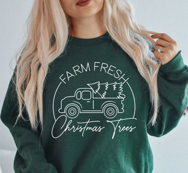 FARM FRESH CHRISTMAS TREES YOUTH CREWNECK