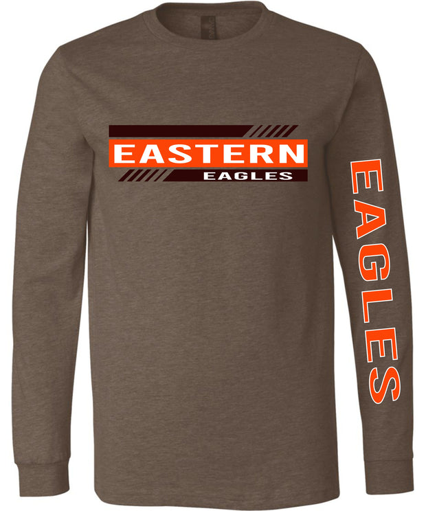 ADULT UNISEX EASTERN EAGLES BROWN LONG SLEEVE SHIRT