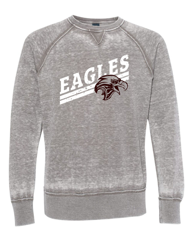 ADULT UNISEX CREWNECK SWEATSHIRT DISTRESSED EAGLES