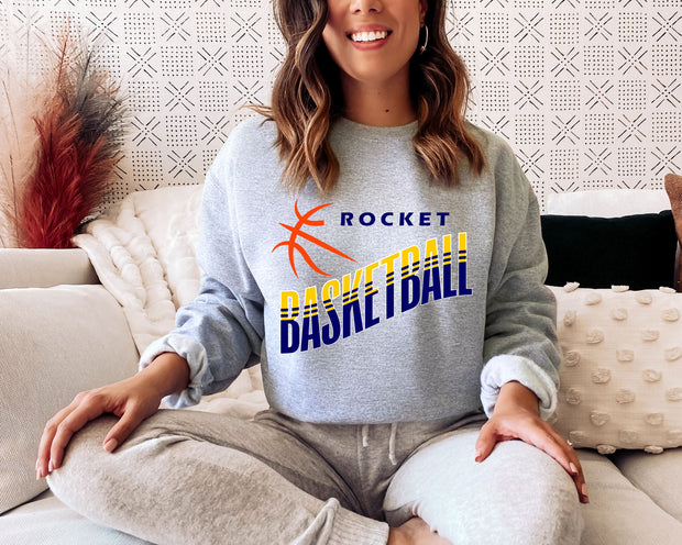 Adult Unisex Crewneck Sweatshirt ROCKET BASKETBALL