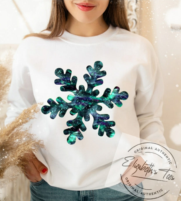 Blue Snowflake CREWNECK SWEATSHIRT