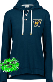 Embroidered Wellston Rockets Waffle Knit Pullover