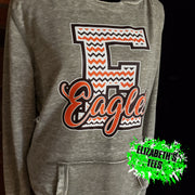 LADIES CHEVERON EAGLES HOODED SWEATSHIRT