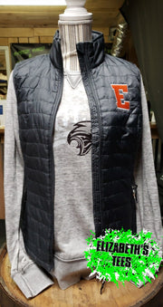 Embroidered E Puffy Vest