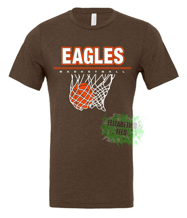 EAGLES BASKETBALL ADULT UNISEX SHORT SLEEVE