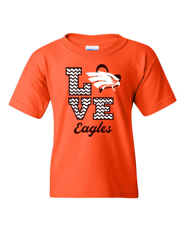 YOUTH UNISEX LOVE CHEVERON SHORT SLEEVE SHIRT