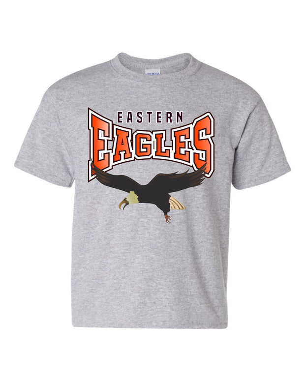 YOUTH UNISEX GREY EASTERN EAGLES SHORT SLEEVE