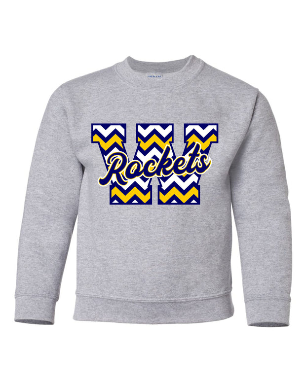 YOUTH Unisex Crewneck Sweatshirt W Rockets Chevron