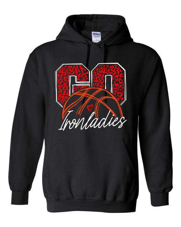 Adult Unisex Hooded Sweatshirt Go Ironladies Leopard