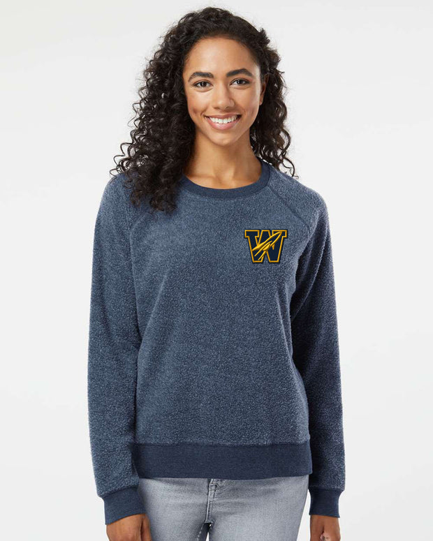 ADULT UNISEX FLEECE OUT CREWNECK SWEATSHIRT EMBROIDERED W LOGO