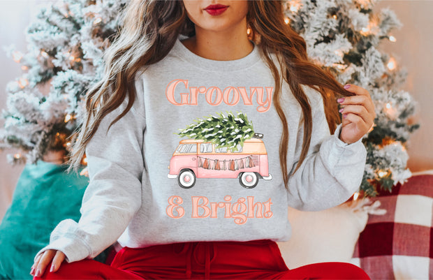 GROOVY & BRIGHT ADULT CREWNECK