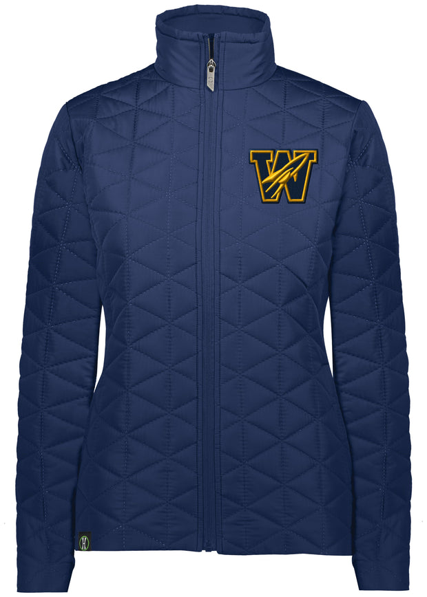 LADIES QUILTED WELLSTON ROCKETS EMBROIDERED JACKET