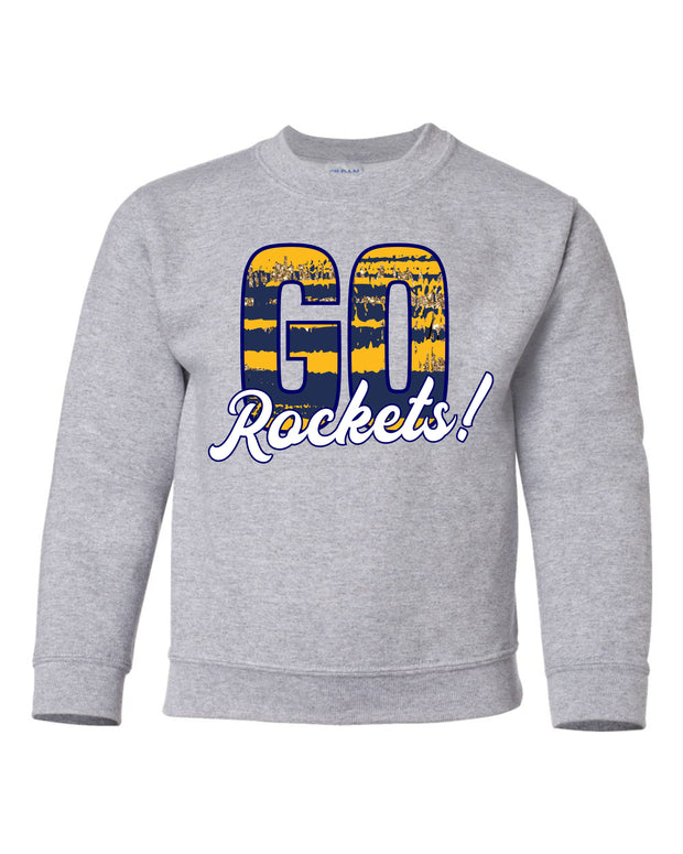 YOUTH Unisex Crewneck Sweatshirt Go Rockets!